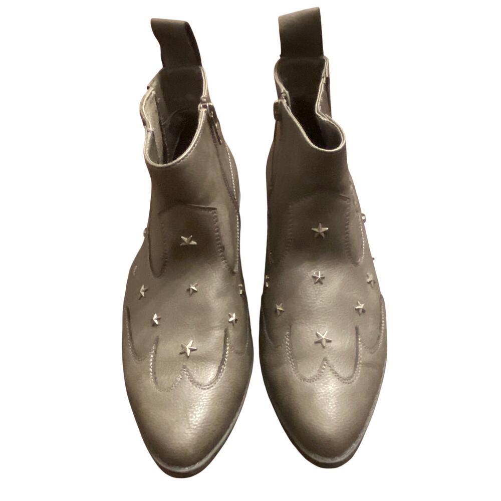Comfort Est. 1948 Star Stud Western Ankle Boots Gray Women’s 10M Zip Country